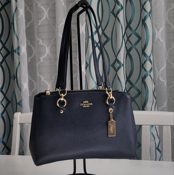 Coach Handbags - COACH Etta Carryall Crossgrain Leather Shoulder/Crossbody Bag